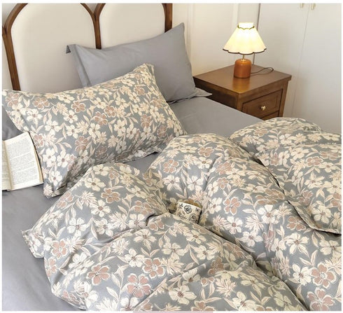 Florida Alice King Size 100% Pure Cotton Imported Bed Sheet Set with Pillow Covers